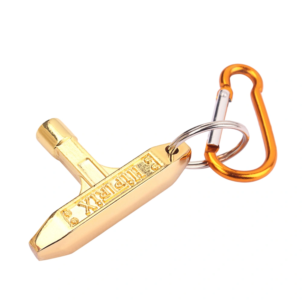 Jazz Drum Skin Tuning Key Tool Key Wrench With Carabiner Gold Colour WE03