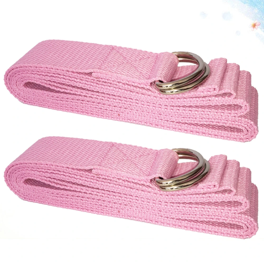 2pcs Pink Yoga Pulling Resistance Band Pull Up Assist Stretching Band Exercise Loop Fitness Yoga Elastic Bands for Slimming Training