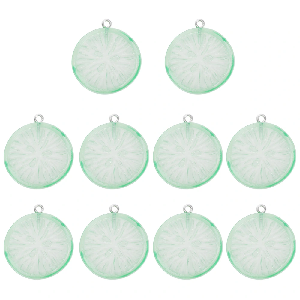 10Pcs Resin Lemon Slice Charms Pendants for Necklace Bracelet Earring Jewelry