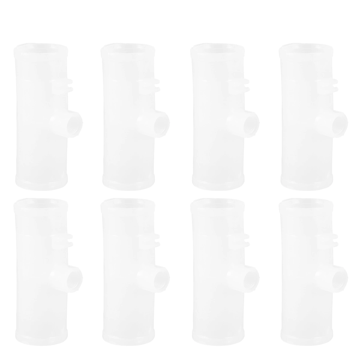 20pcs Tee Water Pipes Bird Drinker Pipe T-branch Pipes Farm Waterer Supplies for Chickens Pigeons Quail (7.5cm)