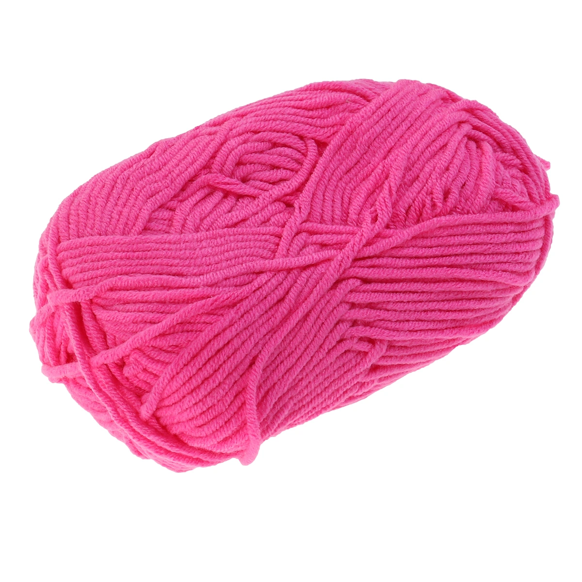 50g Milk Cotton Yarn Cotton Chunky Hand-woven Crochet Knitting Wool Yarn Warm Yarn for Sweaters Hats Scarves DIY (Pink)