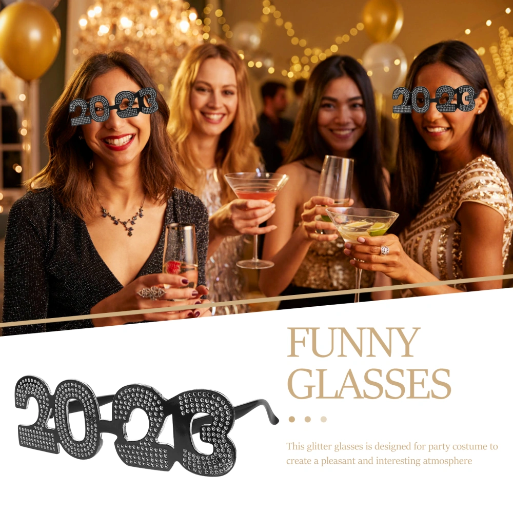 2pcs New Year Party Cosplay Glasses Funny Eyeglasses Festival Costume Props