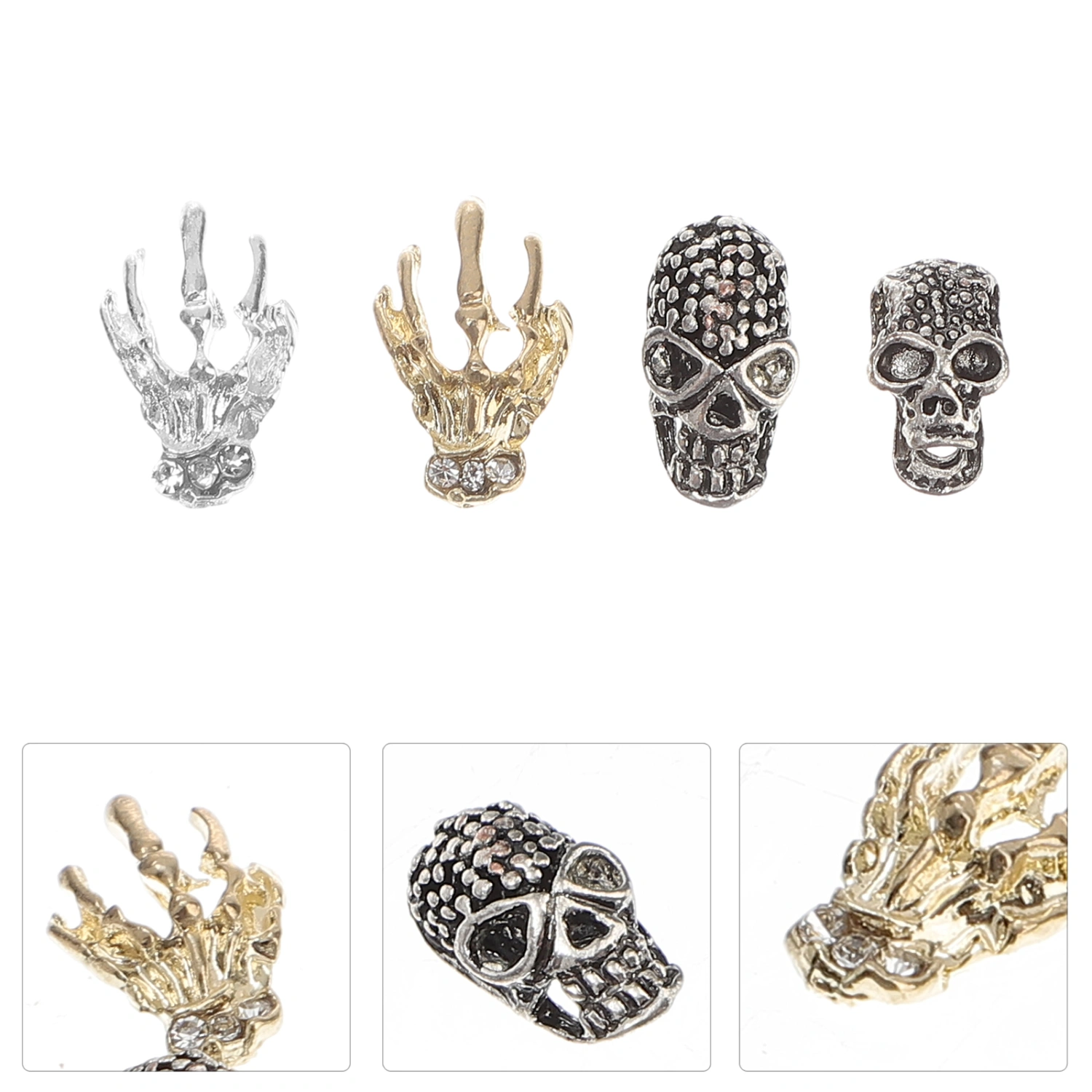 40pcs Halloween 3D Nail Art Charms Skull DIY Nail Art Charms  Halloween Nails Decoration