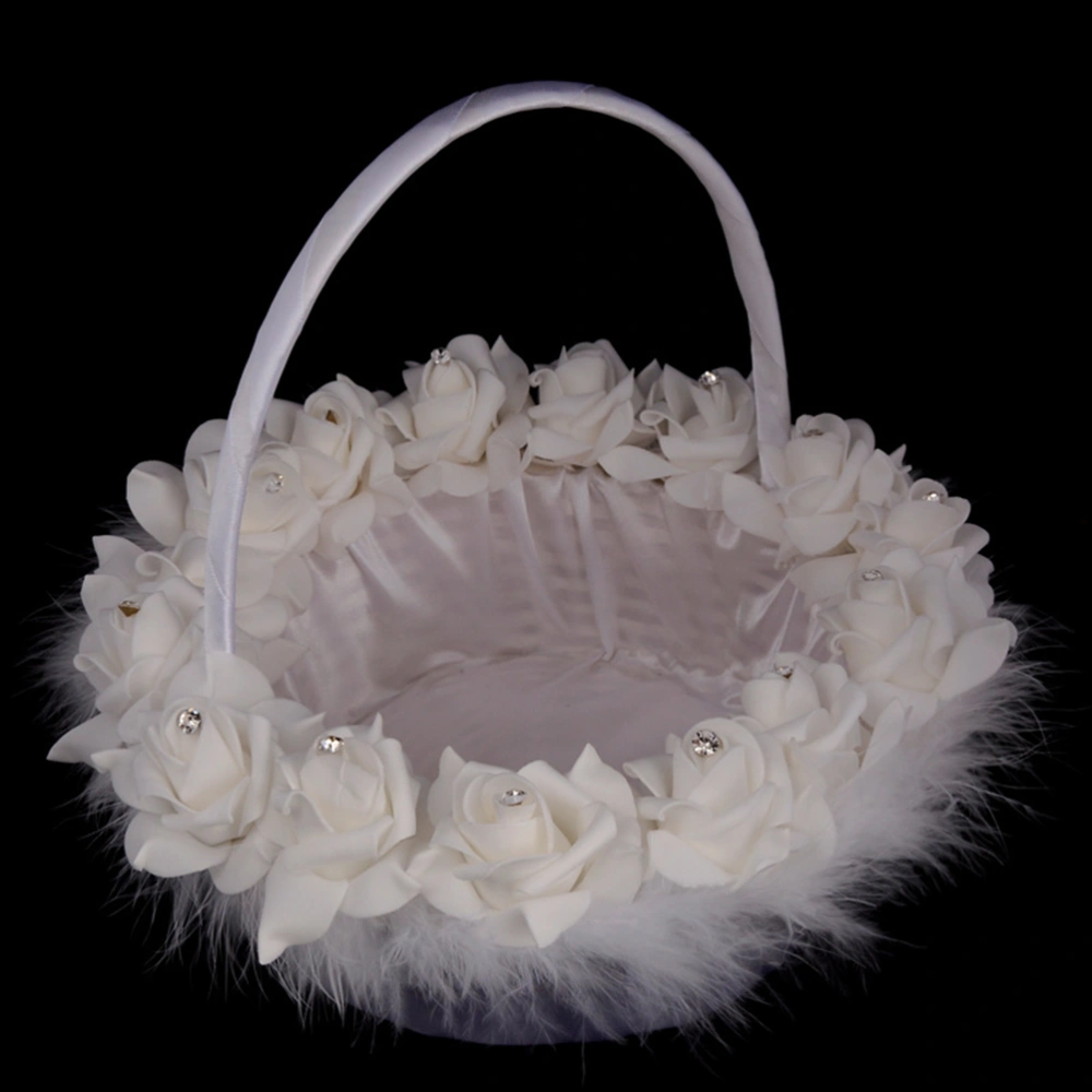 Wedding Flower Girl Basket  Bride Basket for Wedding Ceremony Party Decoration