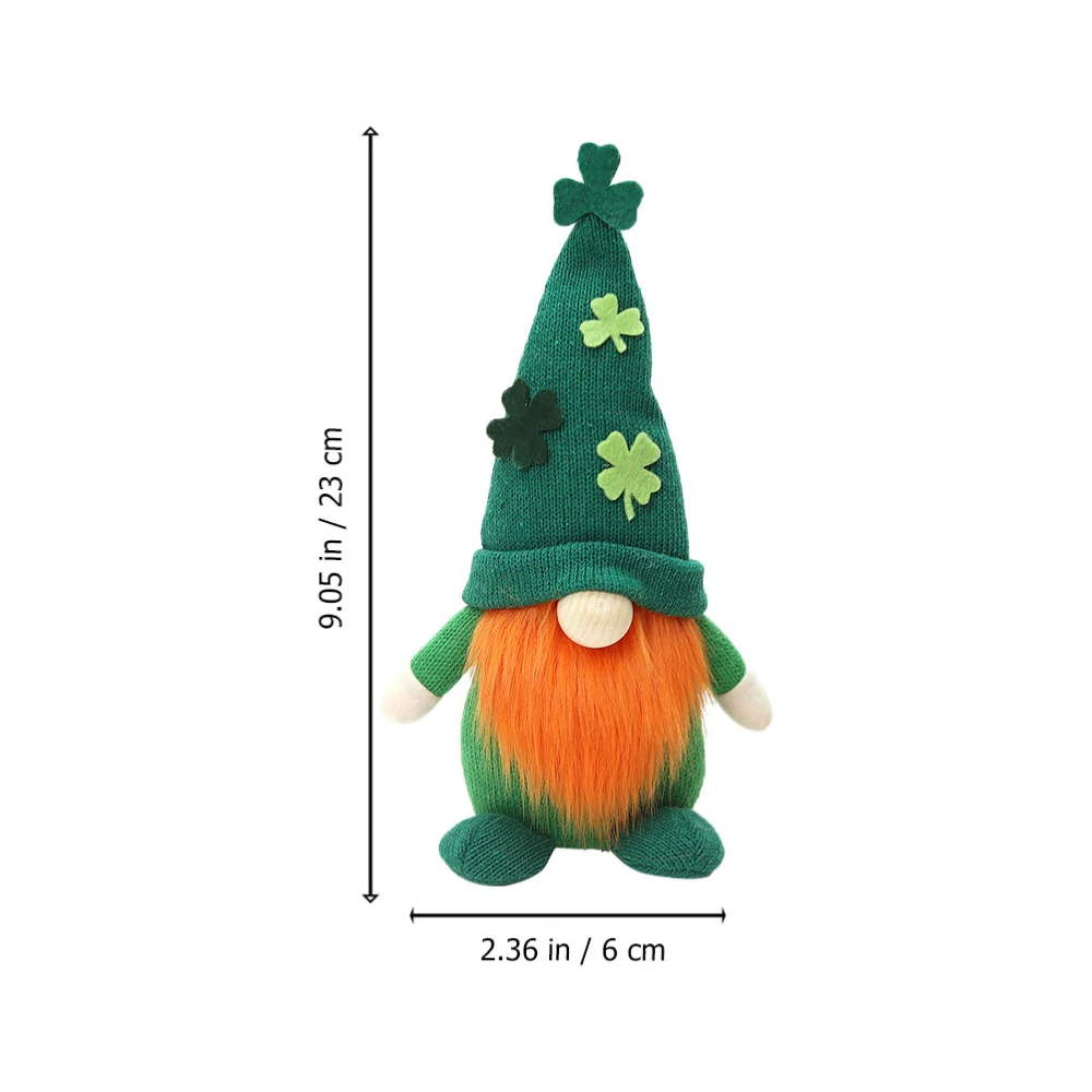  St. Patrick's Day Gnome Figurine Festival Gnome Doll Supple Dwarf Doll Decor