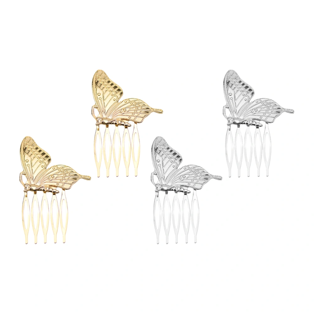 4pcs Butterflies Shaped Hair Clips Elegant Haircut Decors Woman Hair Clips