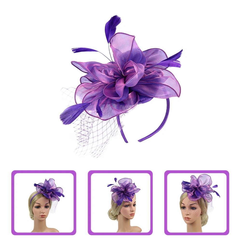 Fascinator Hat Flower Fascinator Headband Tea Party Hat Prom Banquet Headpiece