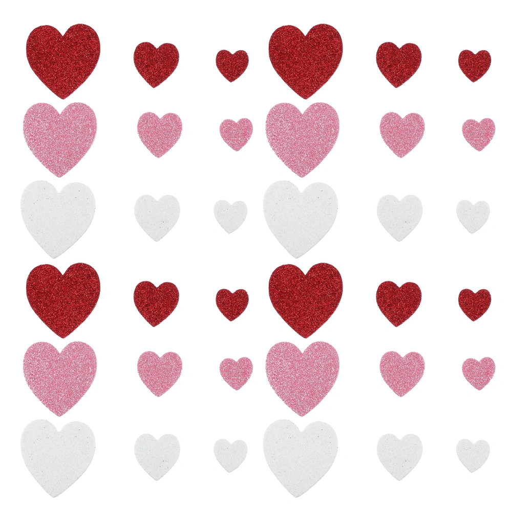 300pcs Valentine's Day DIY EVA Foams Stickers Self-Adhesive Decorative Heart Shaped Stickers