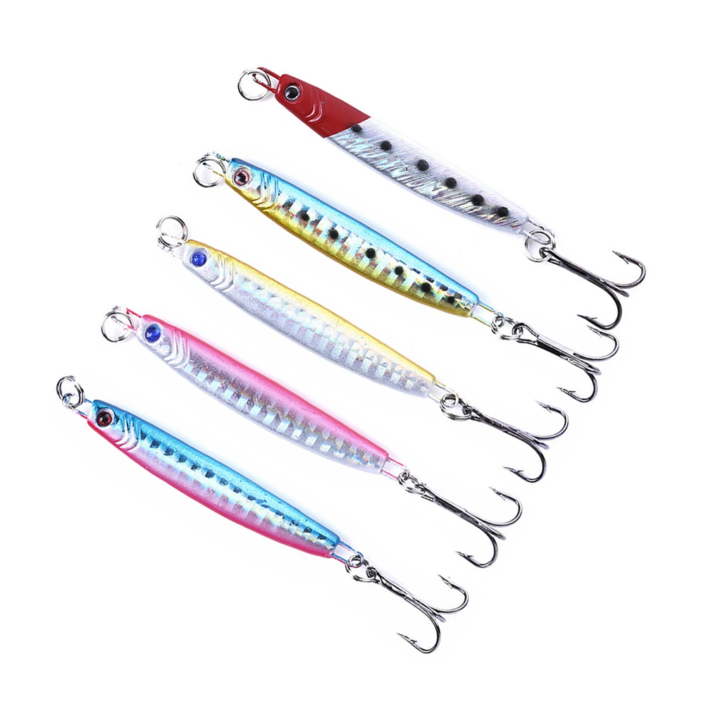 5pcs Sea Fishing Simulation Fishing Grab Fishing Lures Iron Plate Lead Fish Baits for Fishing
