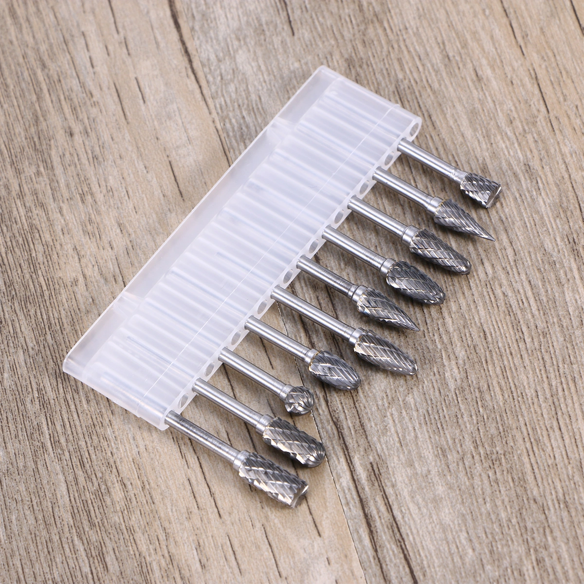 10pcs 6mm Tungsten Steel Carbide Rotary Tool Double Cut Carbide Burrs 3mm Cutter Set