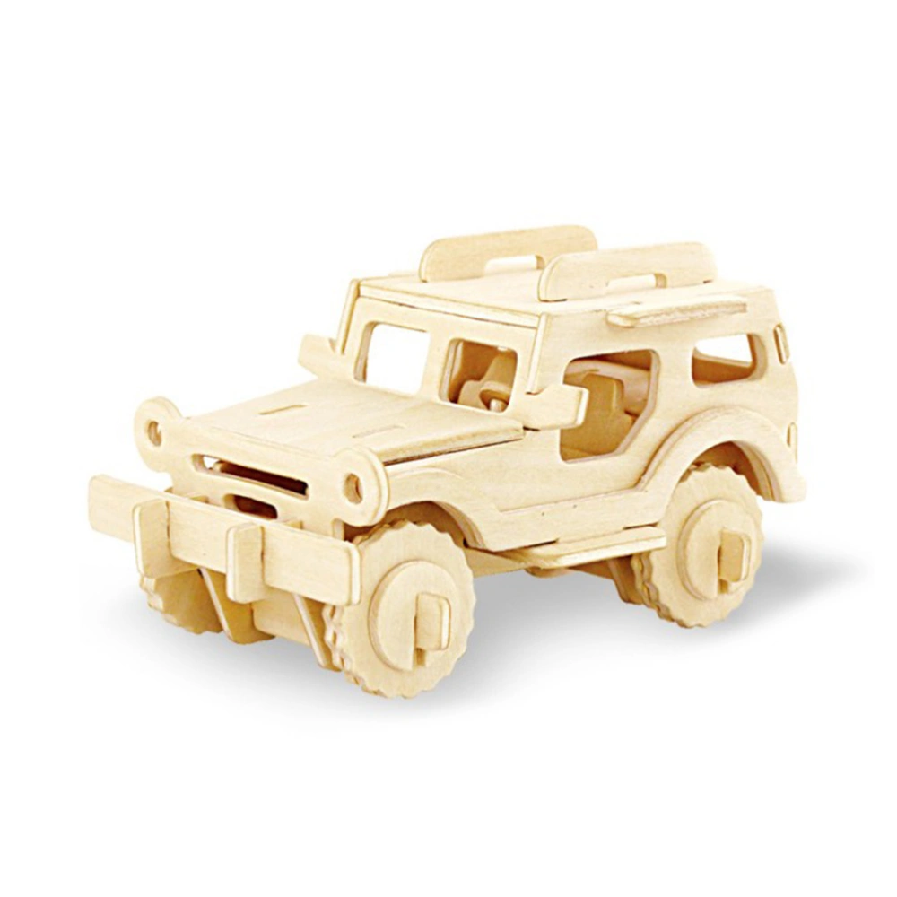 Wooden Simulation Car Assembly Puzzle Model 3D Car Puzzles Block Educational Toy Gift for Kids