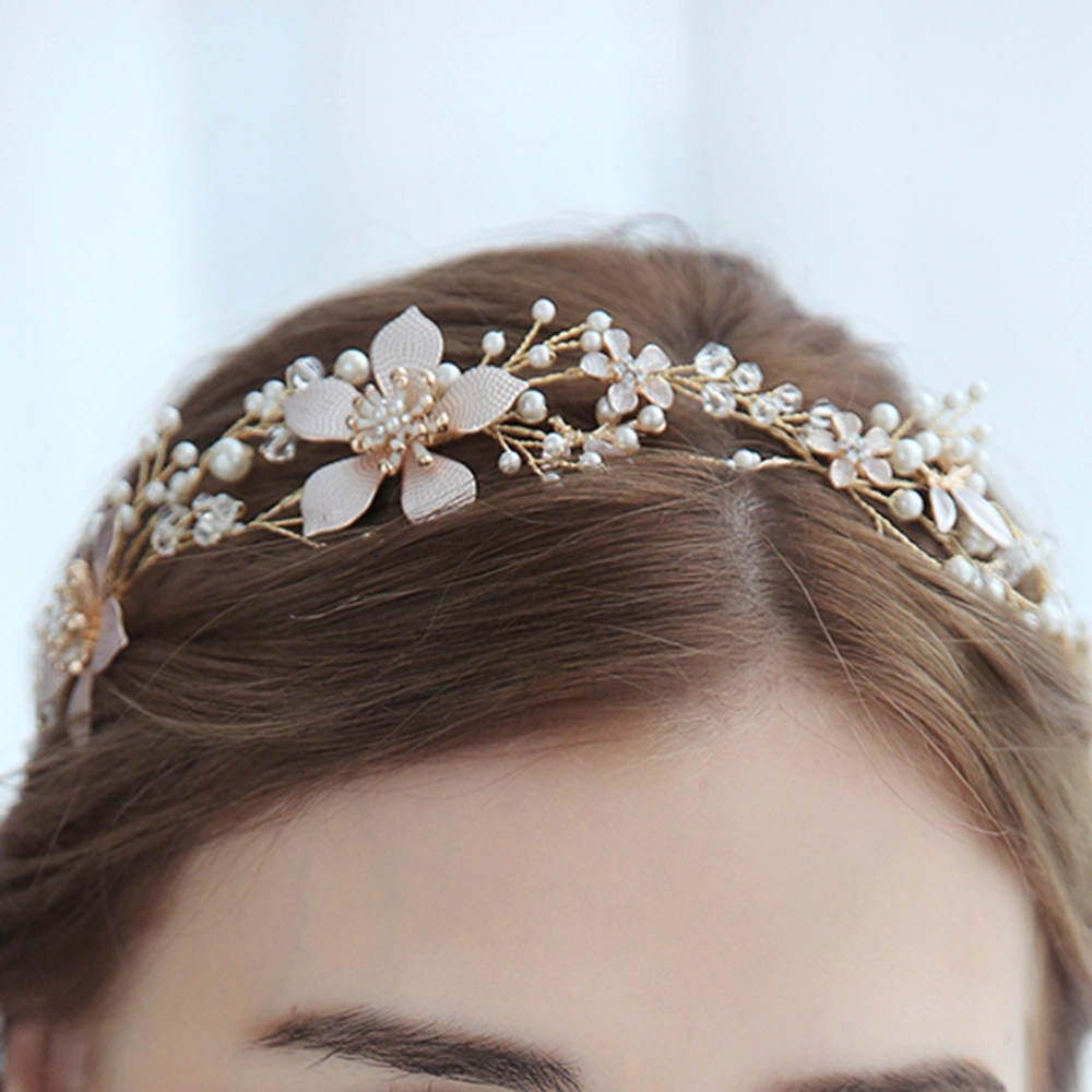 Bridal Headband Flowers Hair Band Headpiece Headwear for Wedding Party Engagement (D2157)