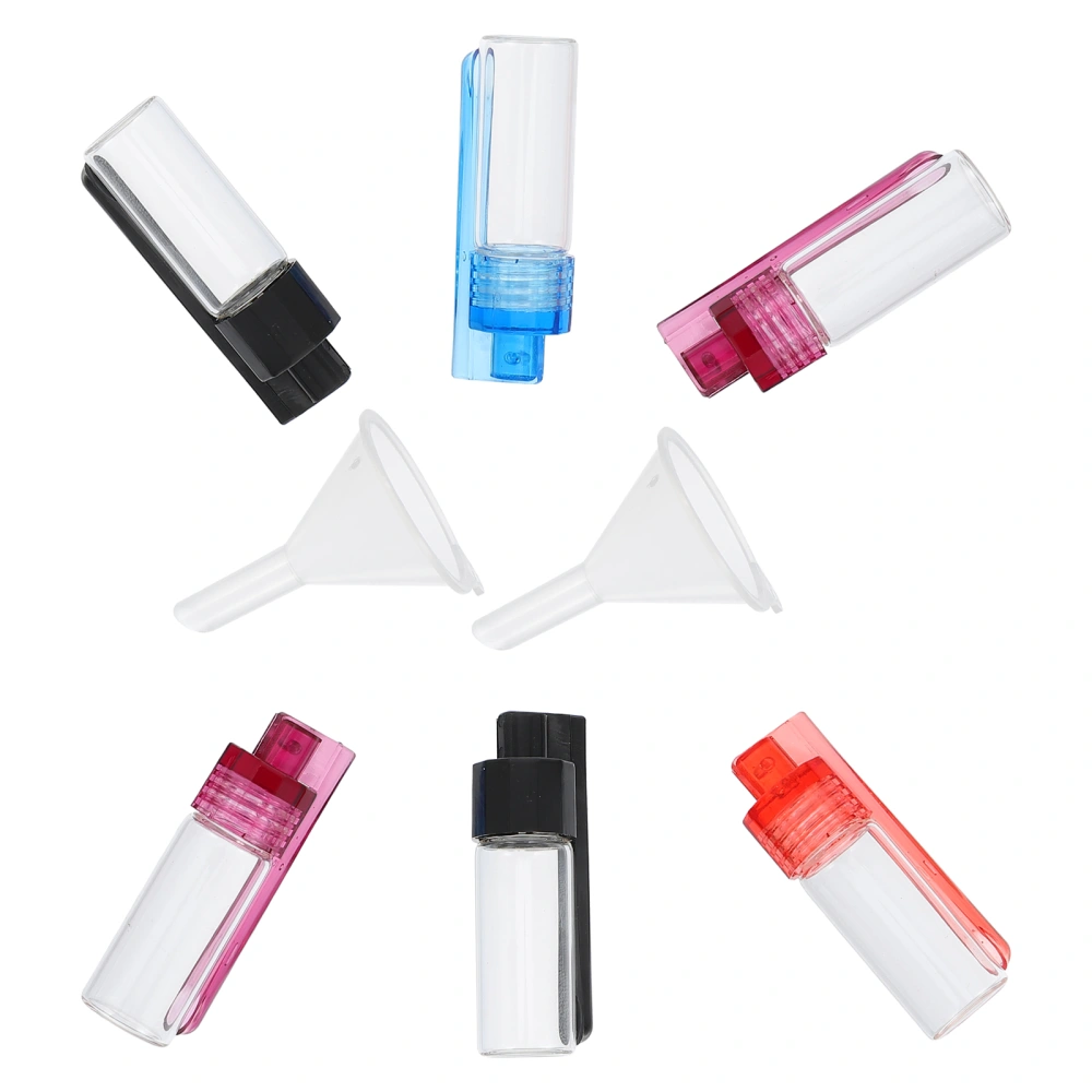 1 Set Portable Small Sample Bottles Glass Storage Pill Bottles with Funnels