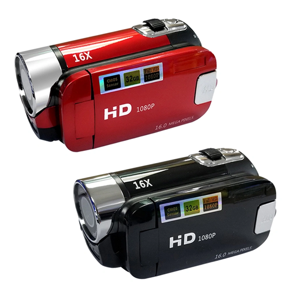 1080P LED Light High Definition Shooting Video Record Portable Camcorder Professional Digital Camera (Red)