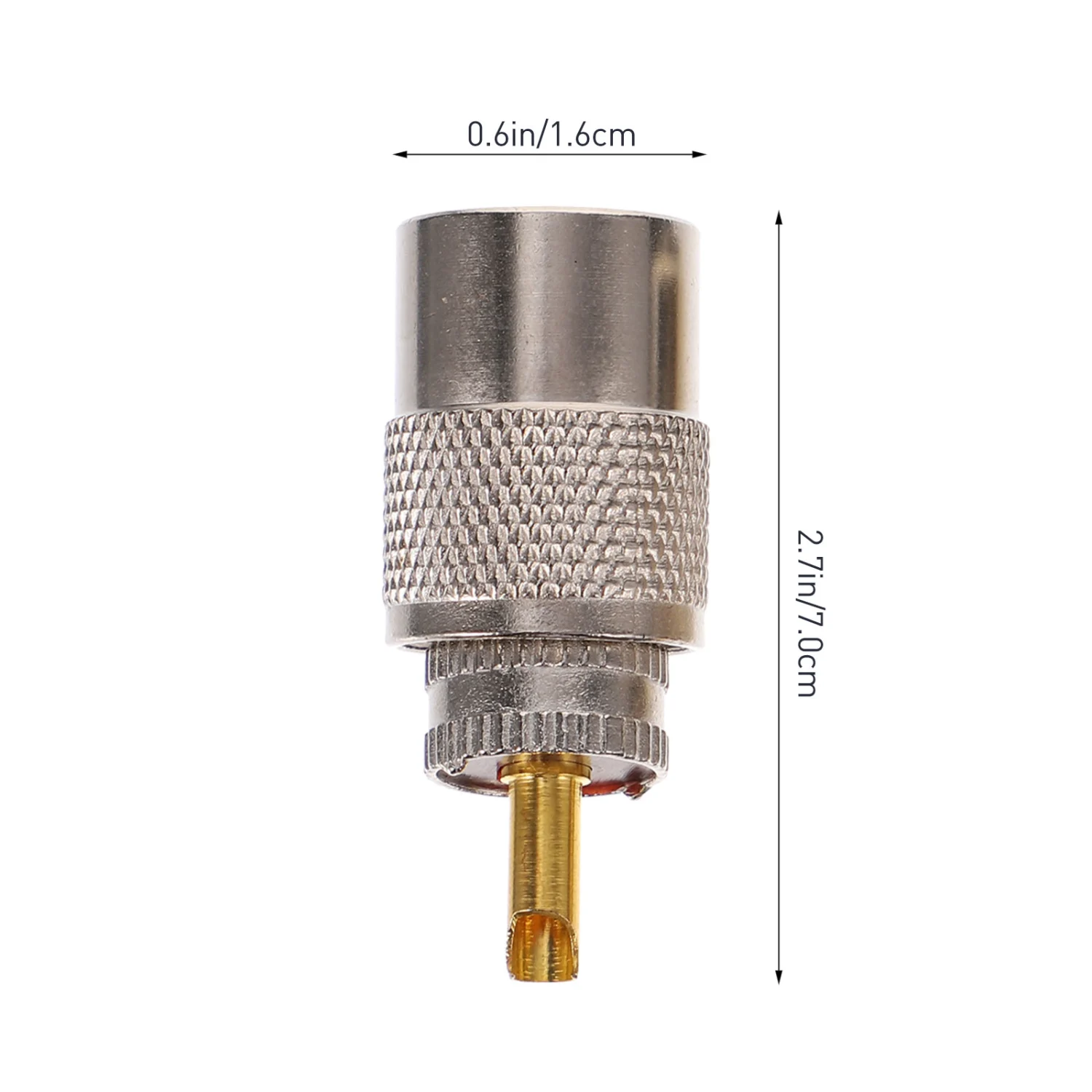 2 Sets Solder Coax Connector High Frequency UHF Male Solder Connector Plug