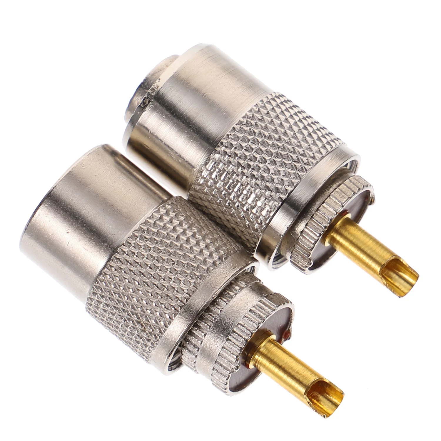 2 Sets Solder Coax Connector High Frequency UHF Male Solder Connector Plug