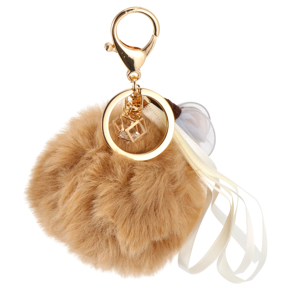 1Pc Key Chain Versatile Key Chain Plush Key Pendant Decorative Key Ring