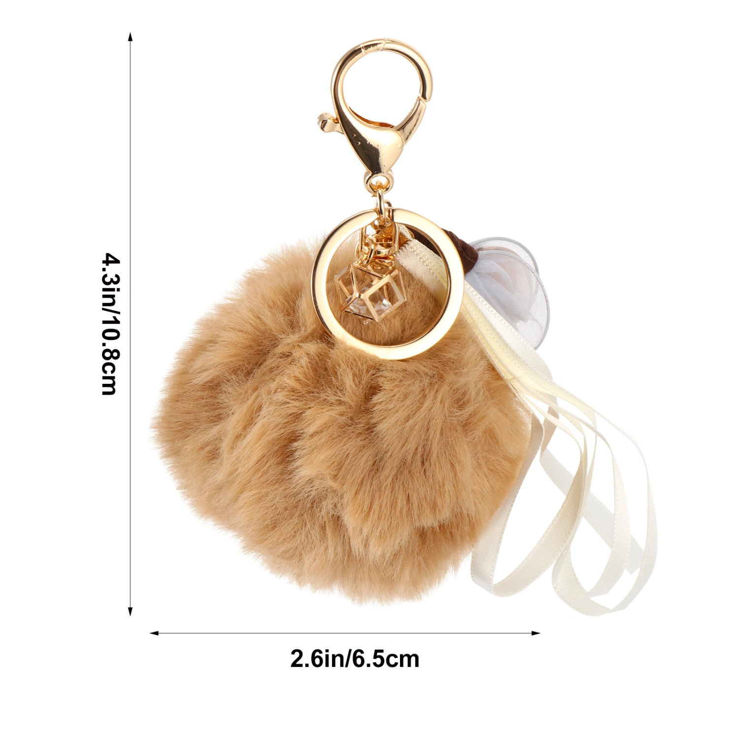 1Pc Key Chain Versatile Key Chain Plush Key Pendant Decorative Key Ring