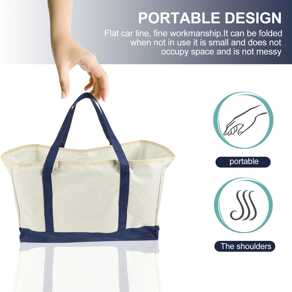 Portable Bag Shopping Bag Drawing Rope Pouch Heat Preservation Pouch (Beige)