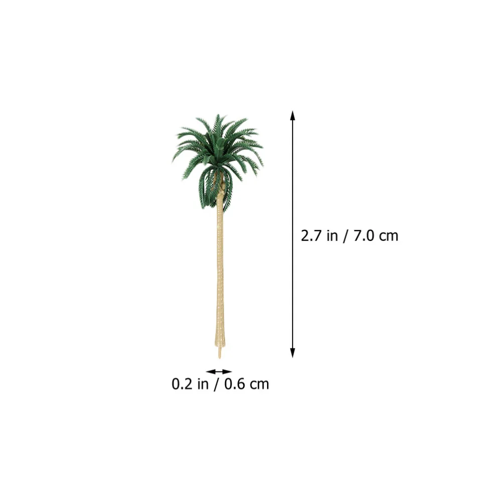 20 Pcs Simulation Coconut Tree Ornament Artificial Tree Model Micro Landscaping Decor