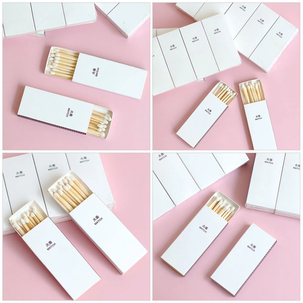 6 Boxes Adorable Match Candle Matchstick Match Storage Box for Living Room