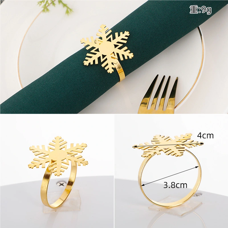 5pcs Christmas Napkin Ring Xmas Napkin Holder Decorative Napkin Buckle Xmas Table Decor