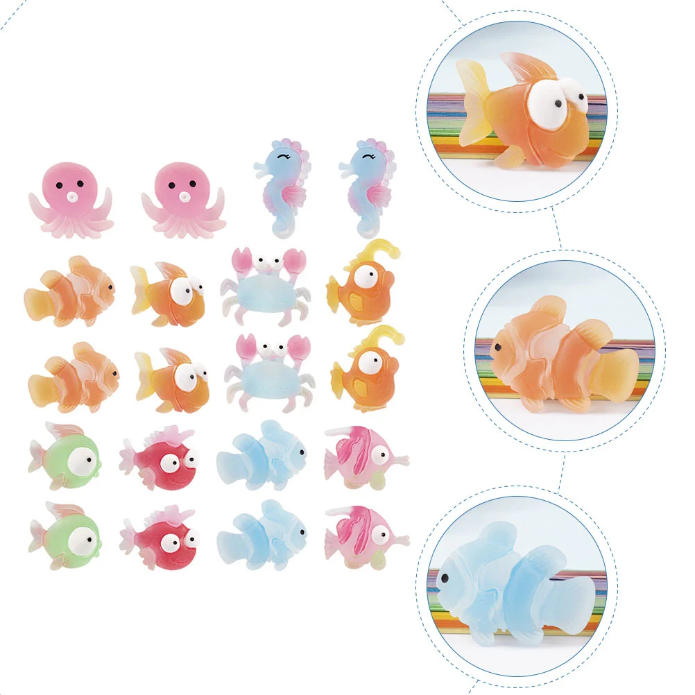 50Pcs Decorative Ocean Animals Adorable Phone Case Charms Multi-function Flatback Charms (Mixed Style)