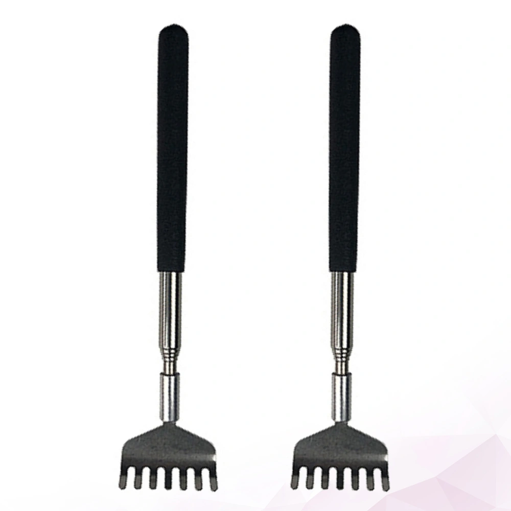 2pcs Back Scratcher Back Scratching Tool Flexible Stainless Steel Scratche Claw (Random Color)