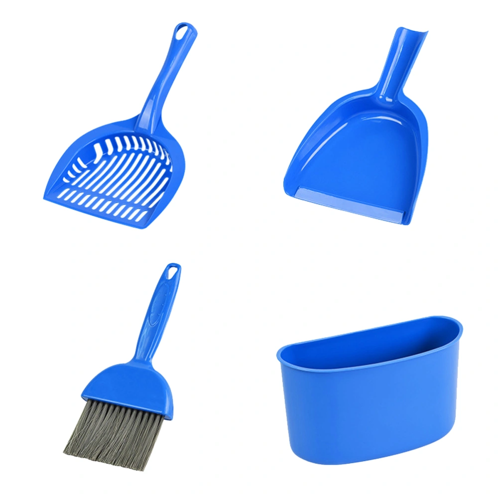 4pcs Pet Dog Cat Mini Litter Shovel Dustpan Brush Broom Cleaning Tool Set