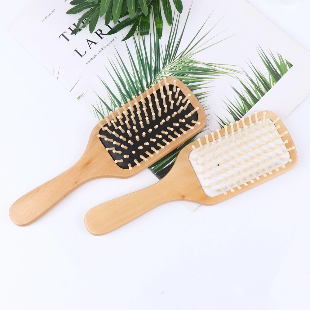 2pcs Creative Airbag Comb Hairdressing Wooden Comb Massage Health Care Comb (1pcs White, 1pcs Black)