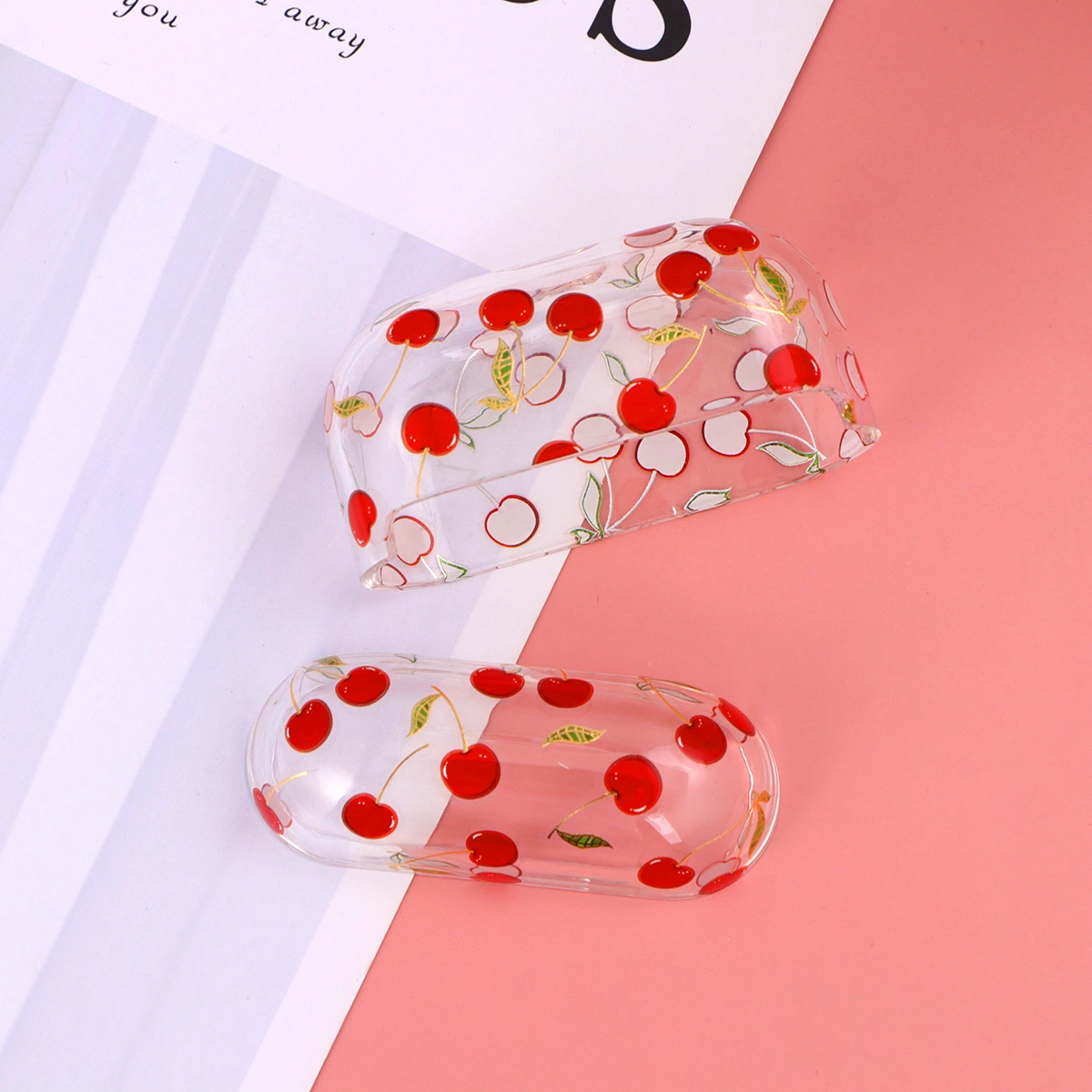 1Pc Cherries Case compatible for Airpods Pro Cherry Protective Cover compatible for Airpods Transparent Cover Compatible compatible for Airpods Pro