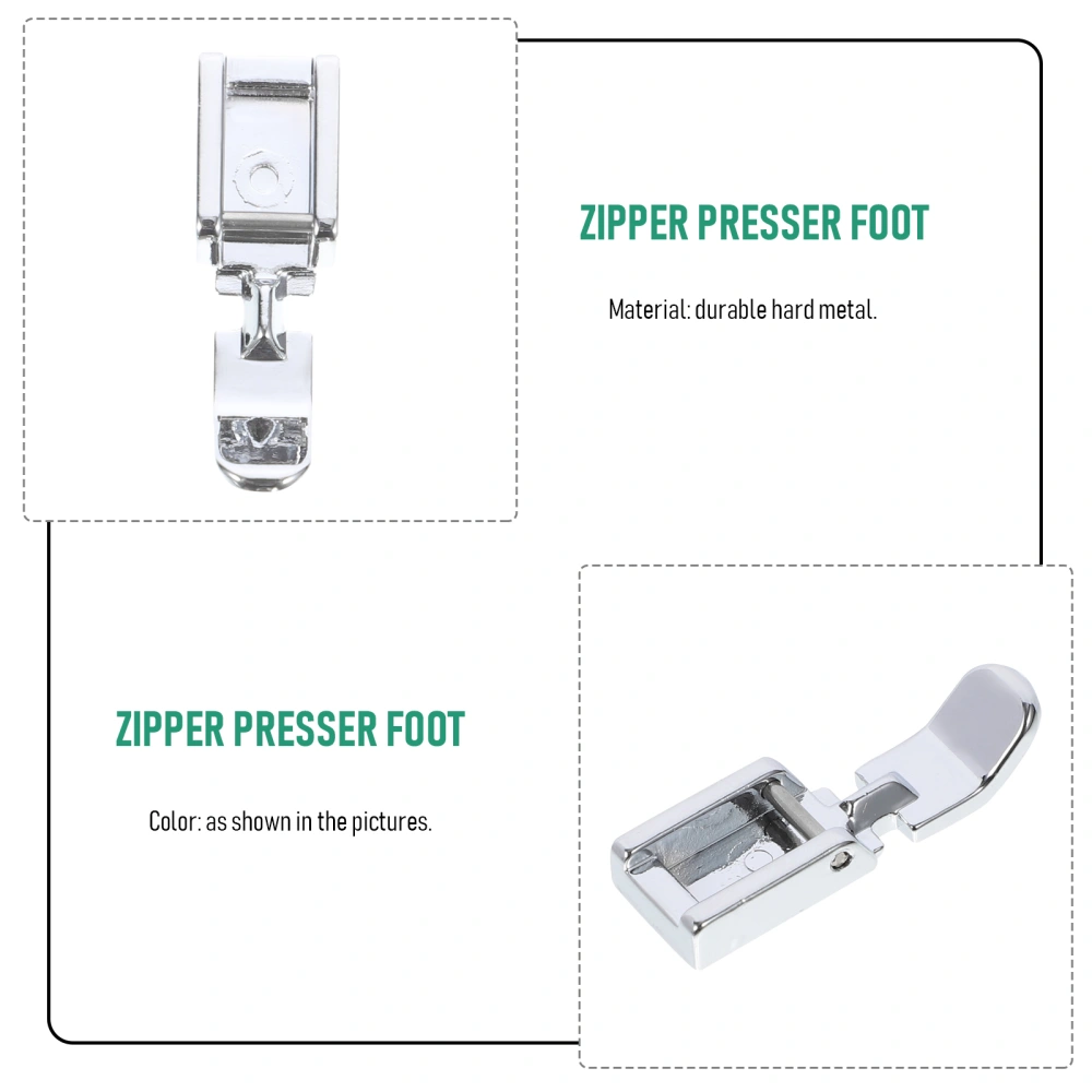 Durable Narrow Clip-on Zip Zipper Presser Foot