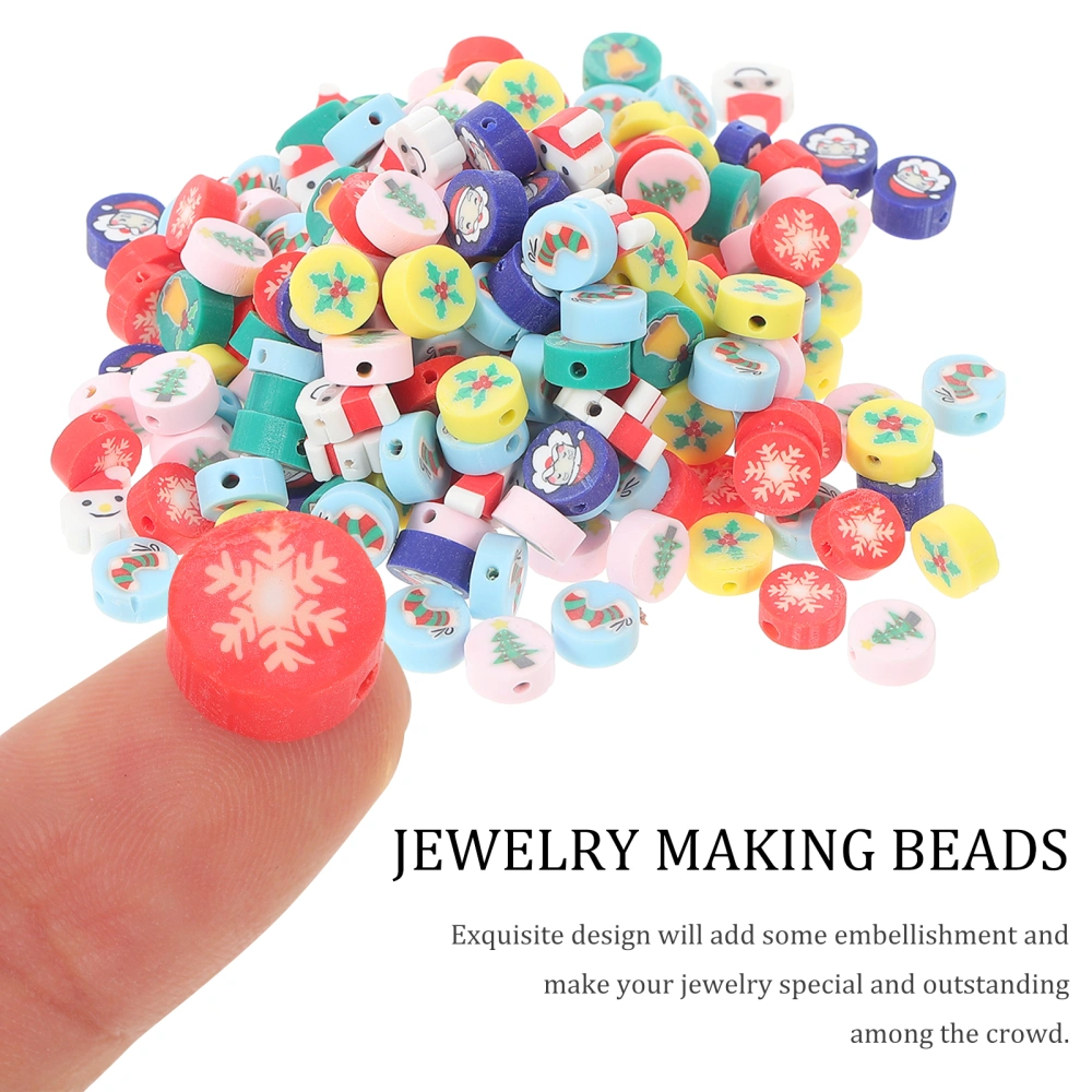 200 Pcs Christmas Style Jewelry Making Beads DIY Loose Beads Crafts Making Supplies