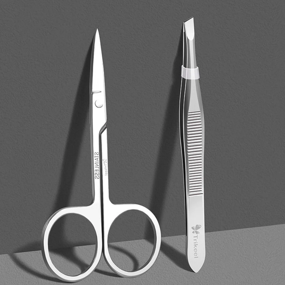 1 Set Stainless Steel Eyebrow Repair Tools Brow Scissor Tweezer Scissor Tool