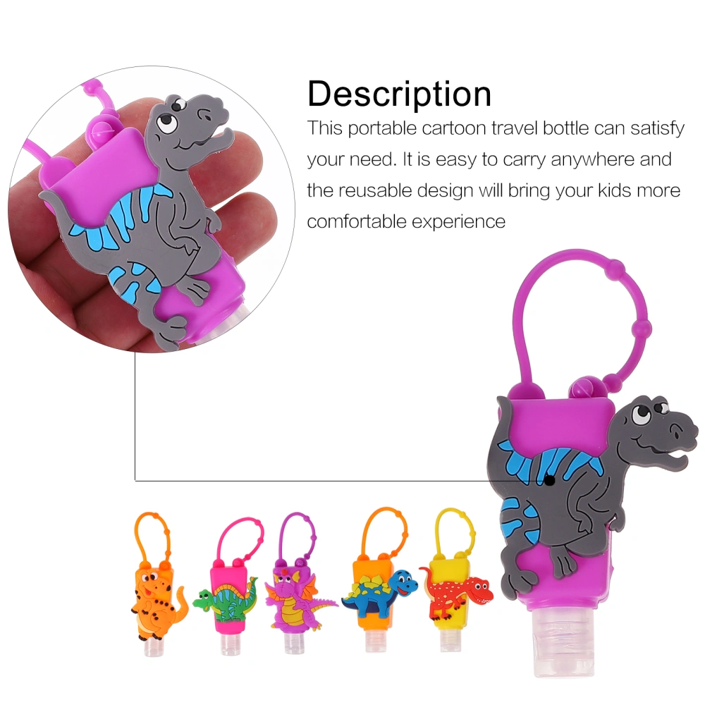 6pcs Cartoon Travel Bottles Dispensers Liquid Hand Sanitizer Containers