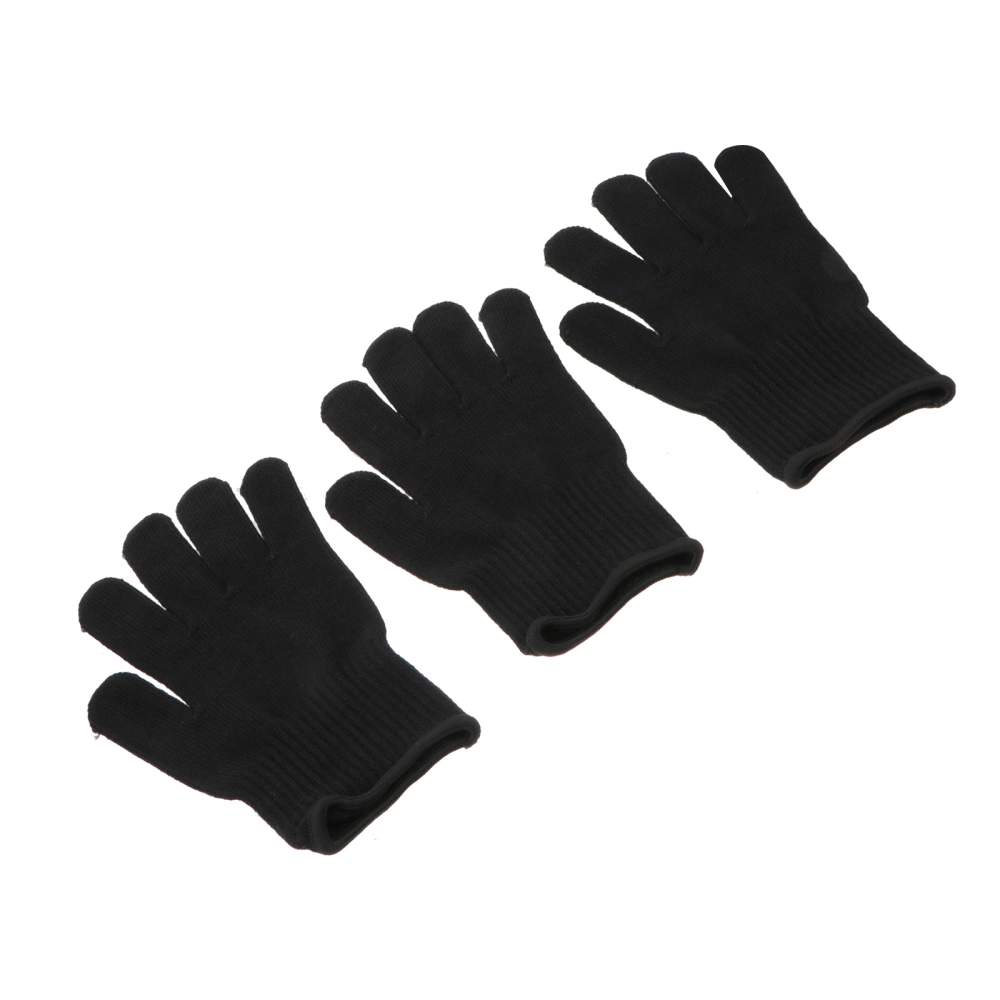 3pcs Practical Heat Resistant Glove Professional Hair Curler Heat Proof Glove