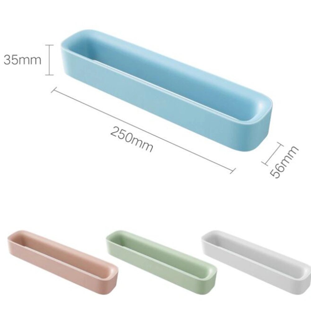 2Pcs Wall-Mounted Slippers Storage Rack Punch Free Slipper Shelf Slippers Organizer Green Blue