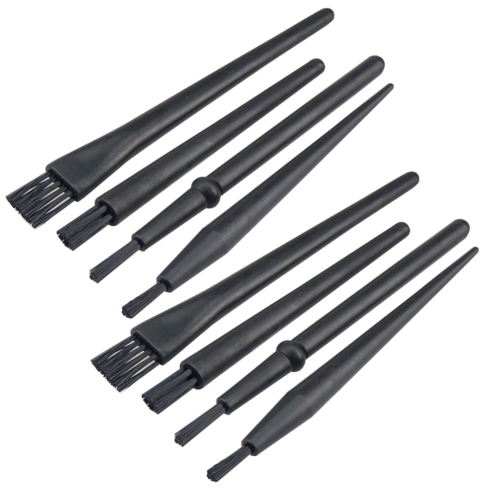 1Set 8Pcs Brush Set Anti-static Brush Cleaning Brush for Electronics Brush Tool Kit Repair Cleaning Tools (Black)