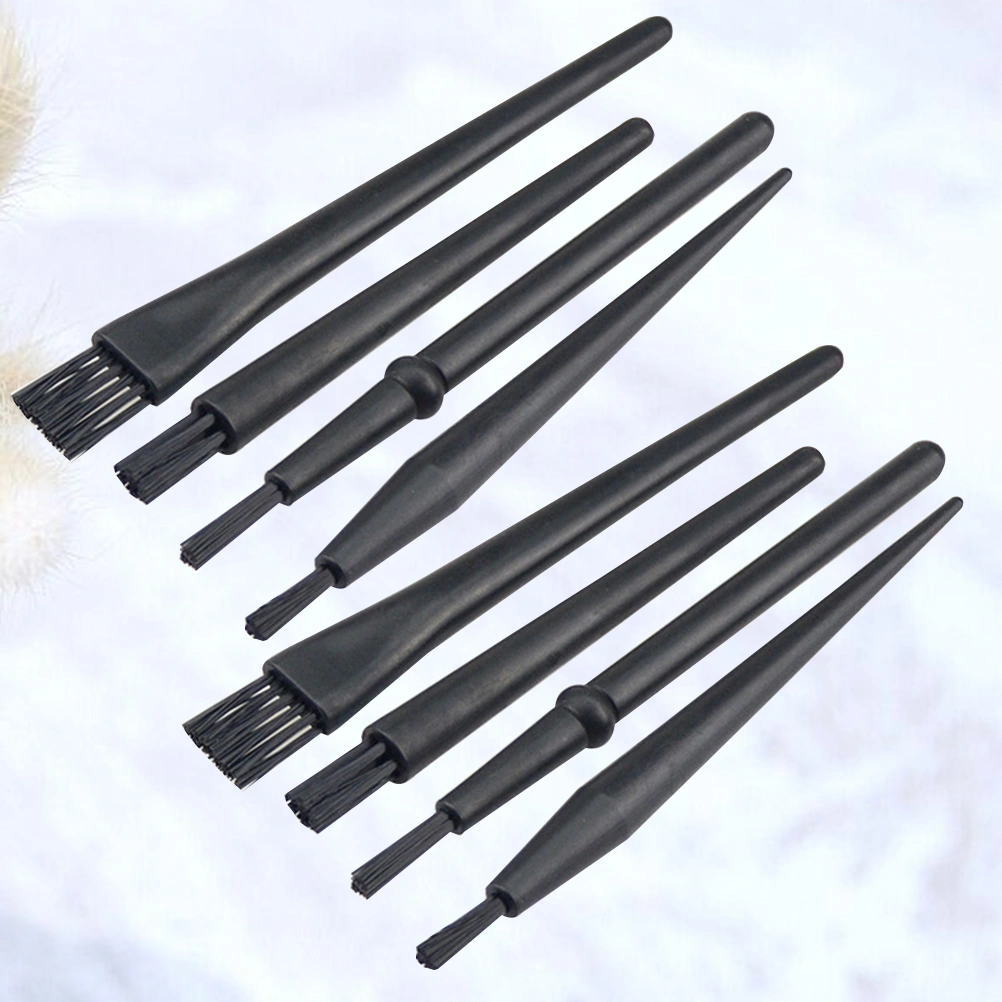 1Set 8Pcs Brush Set Anti-static Brush Cleaning Brush for Electronics Brush Tool Kit Repair Cleaning Tools (Black)