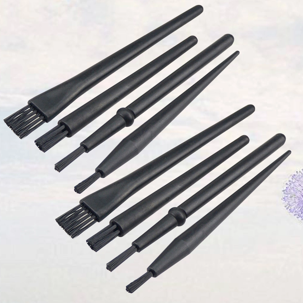 1Set 8Pcs Brush Set Anti-static Brush Cleaning Brush for Electronics Brush Tool Kit Repair Cleaning Tools (Black)