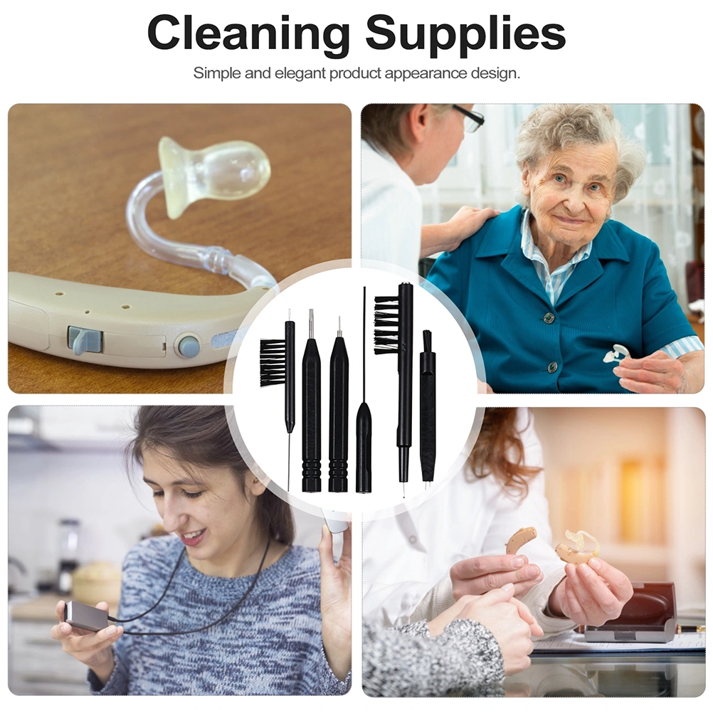 1 Set  Hearing Aid Cleaning Tools Hearing Aids Cleaning Brush Wax Loop Cleaning Set