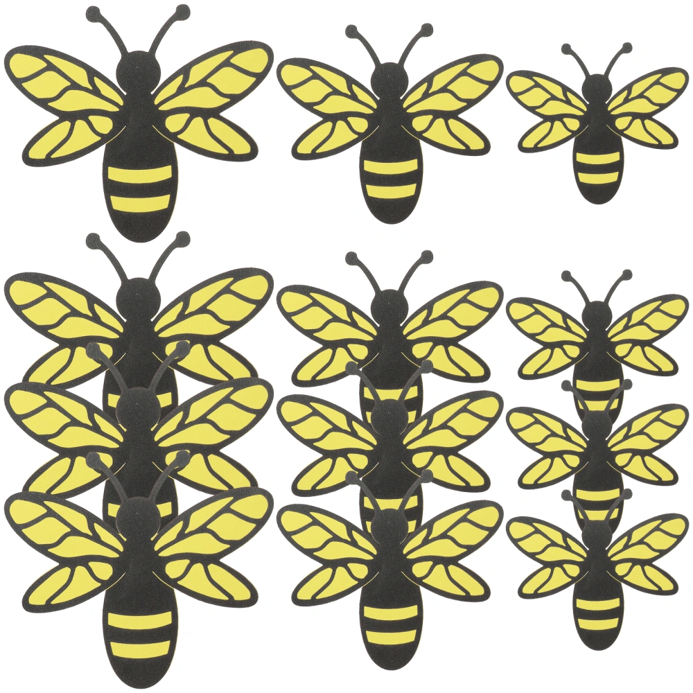 1 Set of Wall Stickers Large Diy Bees Double-layer Bee Stickers 3d Bees Wall Decals