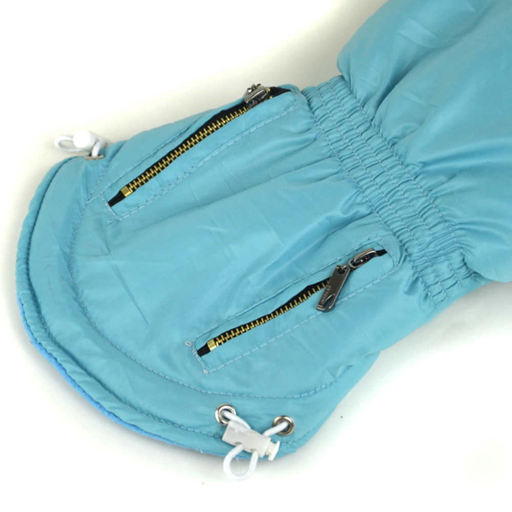 Pet Dog Coat Autumn Winter Pet Keep Warm Clothing Pet Puppy Apparel (Sky-blue, Size XXL)