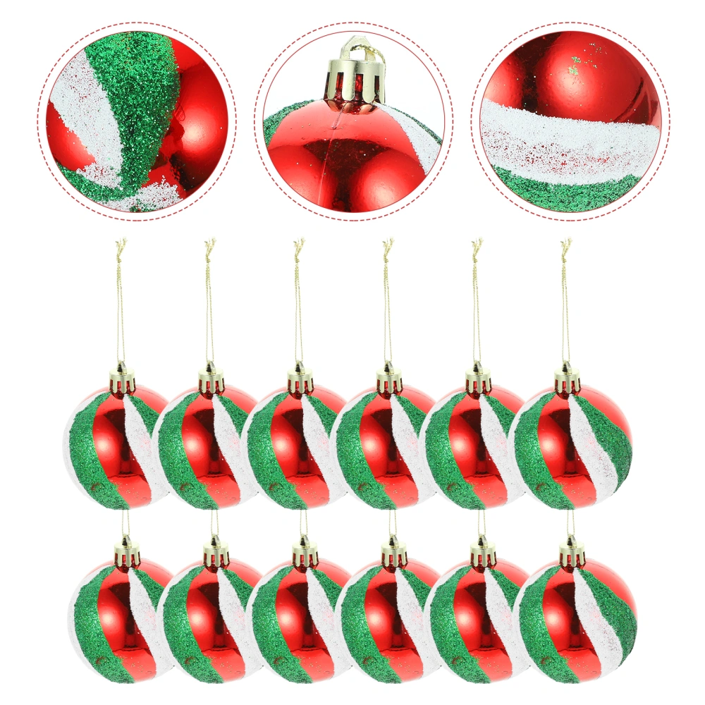 12pcs Christmas Ball Pendants Xmas Ball Hanging Ornaments Xmas Decorations