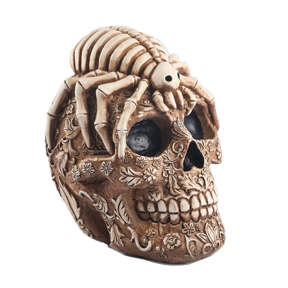 Decorative Skull Adornment Exquisite Skull Ornament Resin Skull Skeleton