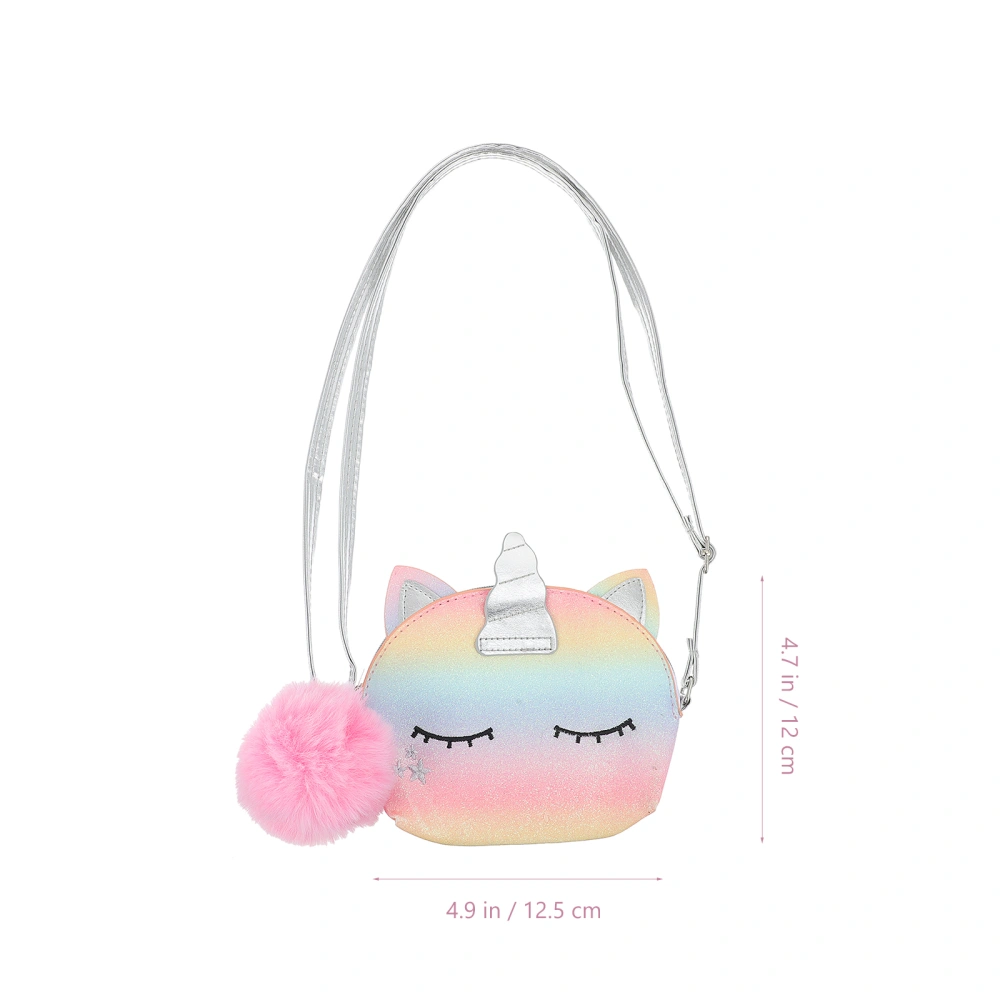 1 Pc Unicorn Rainbow Crossbody Bag Shoulder Bag Child Rainbow Bag (Colorful)