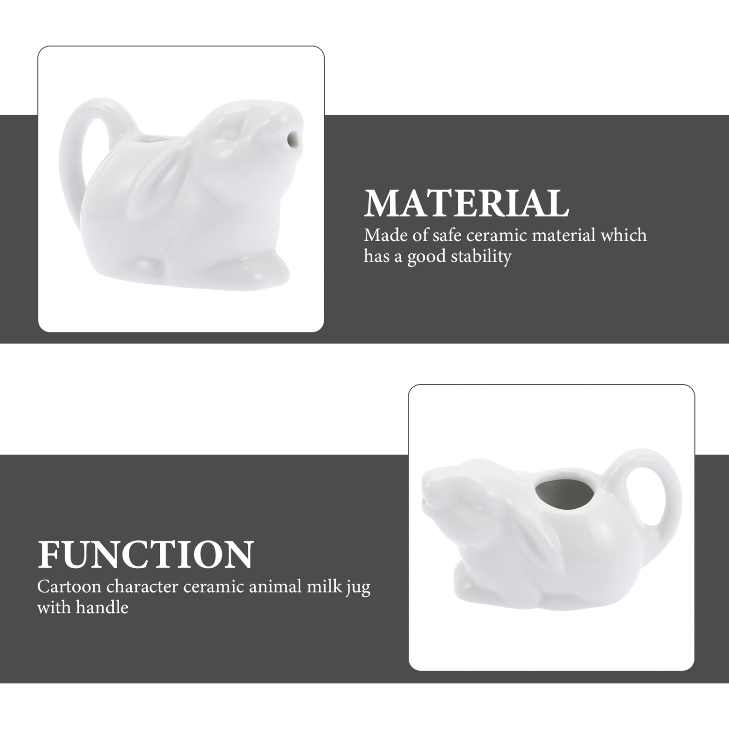 Ceramic Milk Jug Animal Shaped Milk Cup Ceramic Coffee Syrup Pitcher for Home