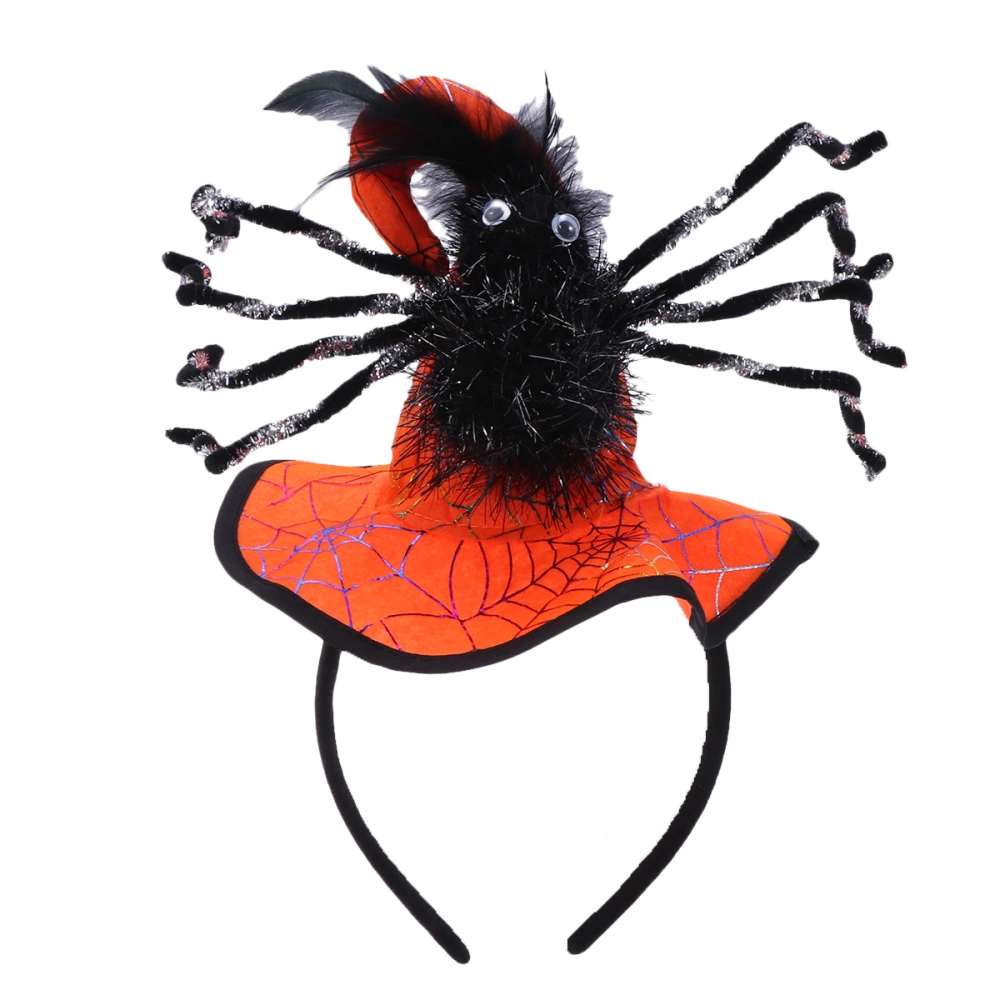 Halloween Cartoon Spider Witch Hat Headband Hair Loop Hair Clasp Role Playing Animal Props Performance Props for Children Adults Cosplay Party (Pattern #1)