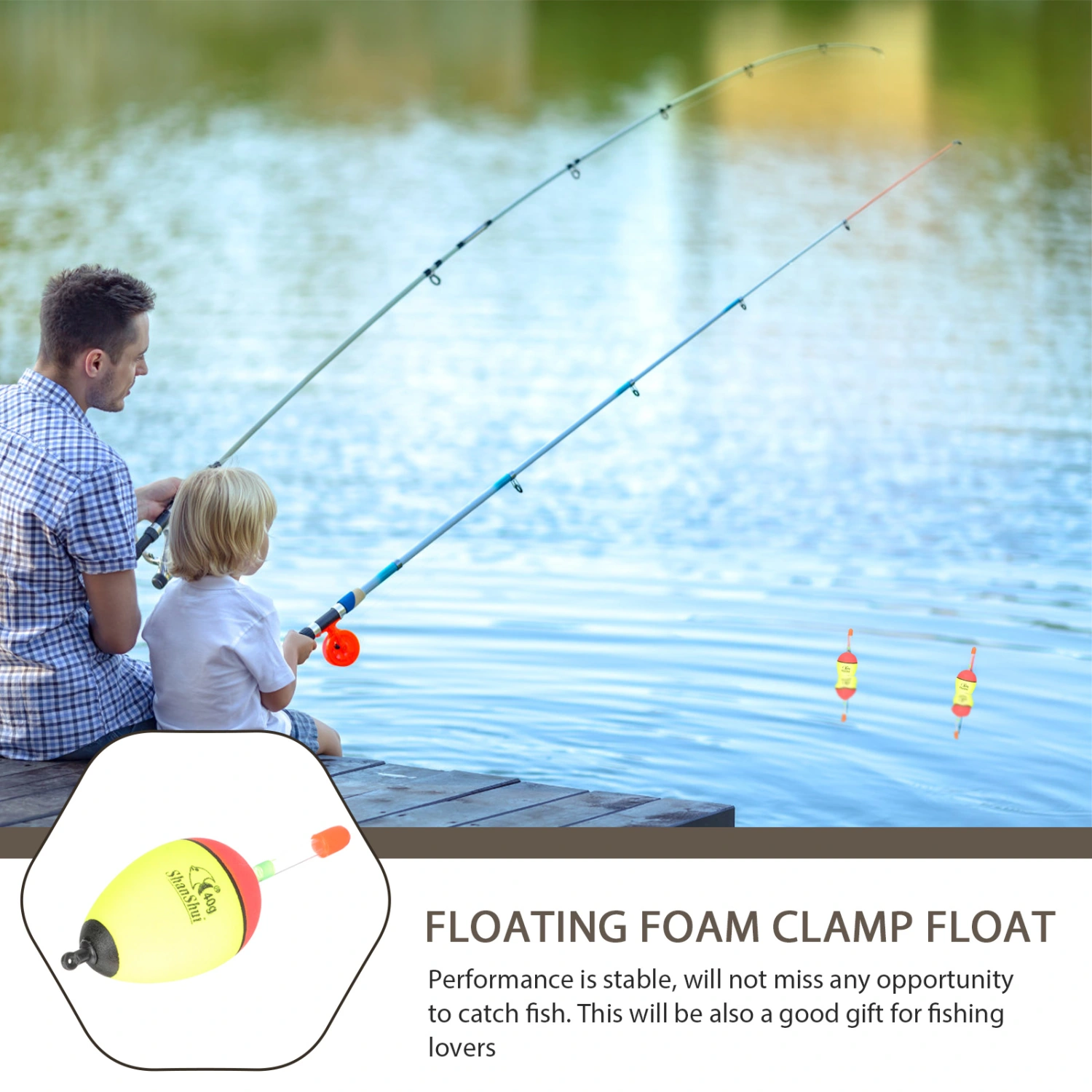 10Pcs Fishing Float Fishing Bobbers Fishing Foams Floats Fishing Supplies Bobber for Fishing