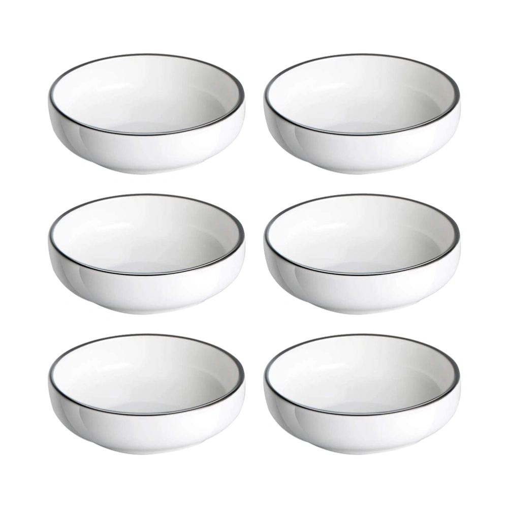 6pcs Ceramic Soup Bowls Ceramic Cereal Bowl Serving Bowls Dipping Sauce Bowls